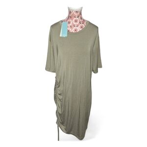 SHORE Shirred T-Shirt Dress NWT Size S